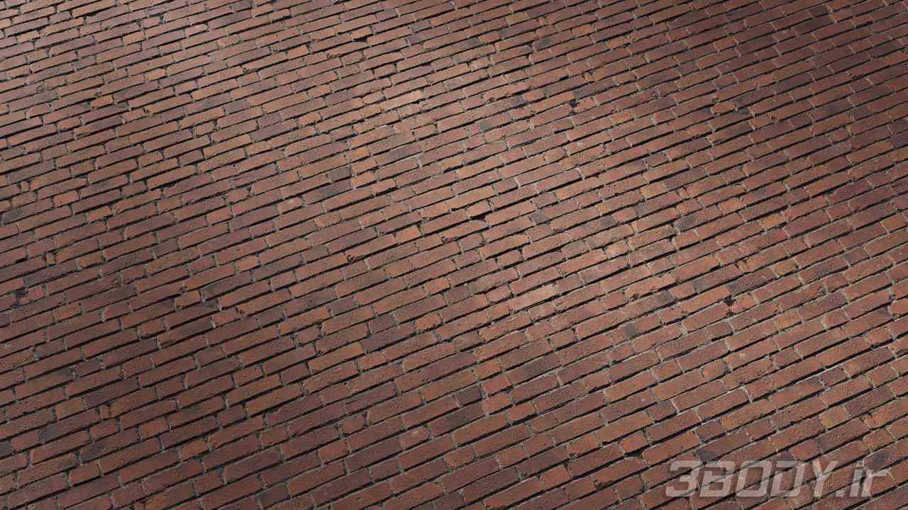 متریال دیوار آجری فرسوده worn brick wall عکس 1